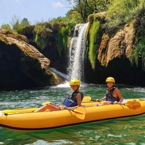 Kajakken in Kroatië met tiener