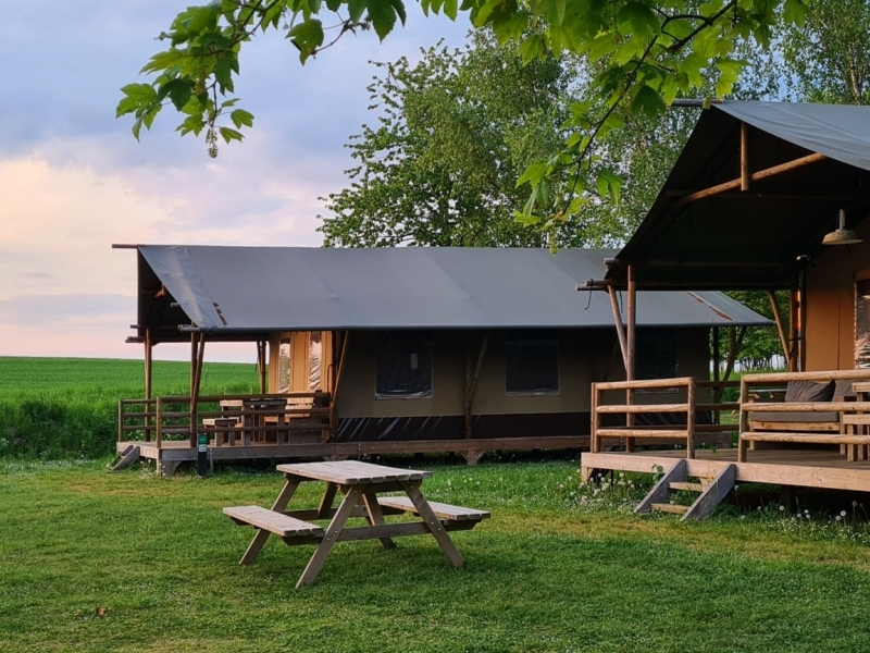 Landal in het bos in Duitsland met kinderen
