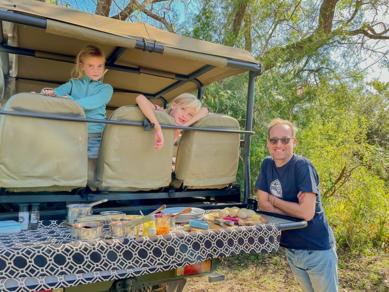 Lunch tijdens de game drive