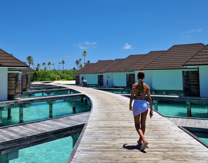 Luxe resort Malediven met tiener