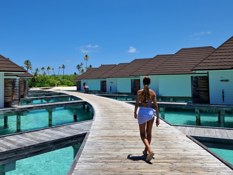 Luxe resort Malediven met tiener
