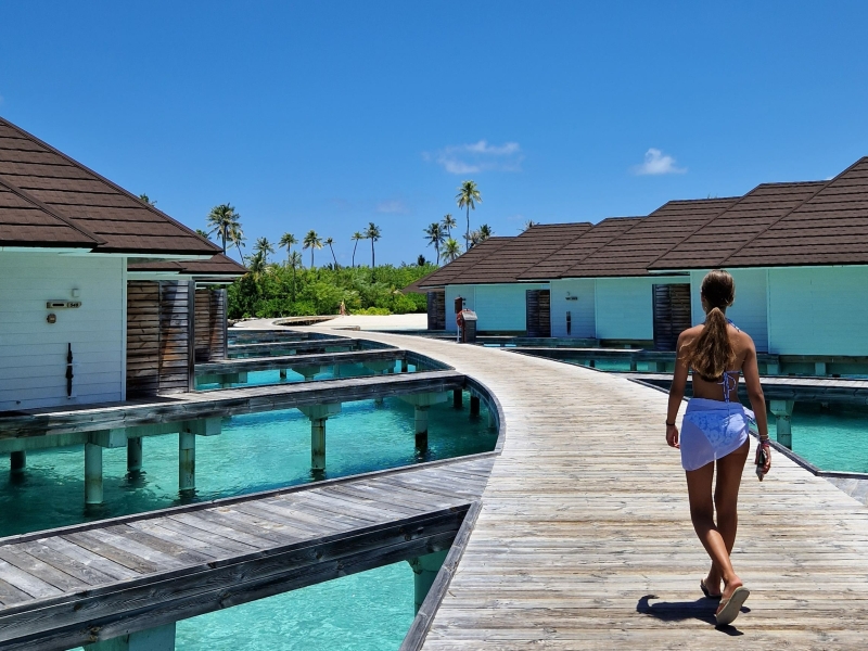Luxe resort Malediven met tiener
