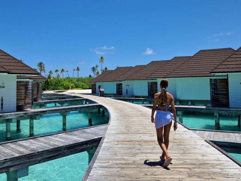 Luxe resort Malediven met tiener