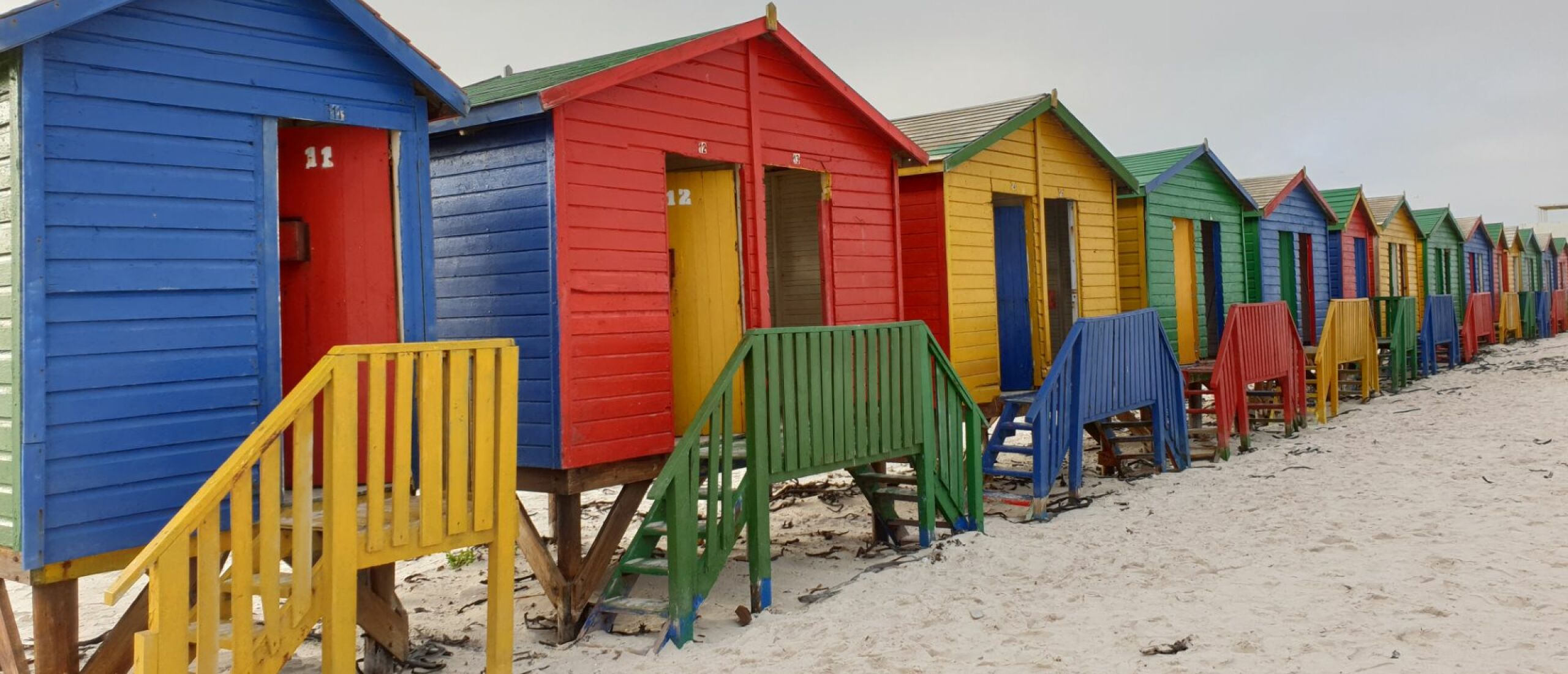 Muizenberg beach bij Kaapstad.