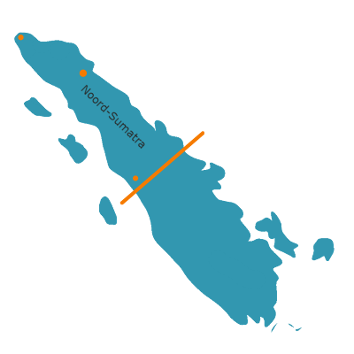Kaart van Sumatra