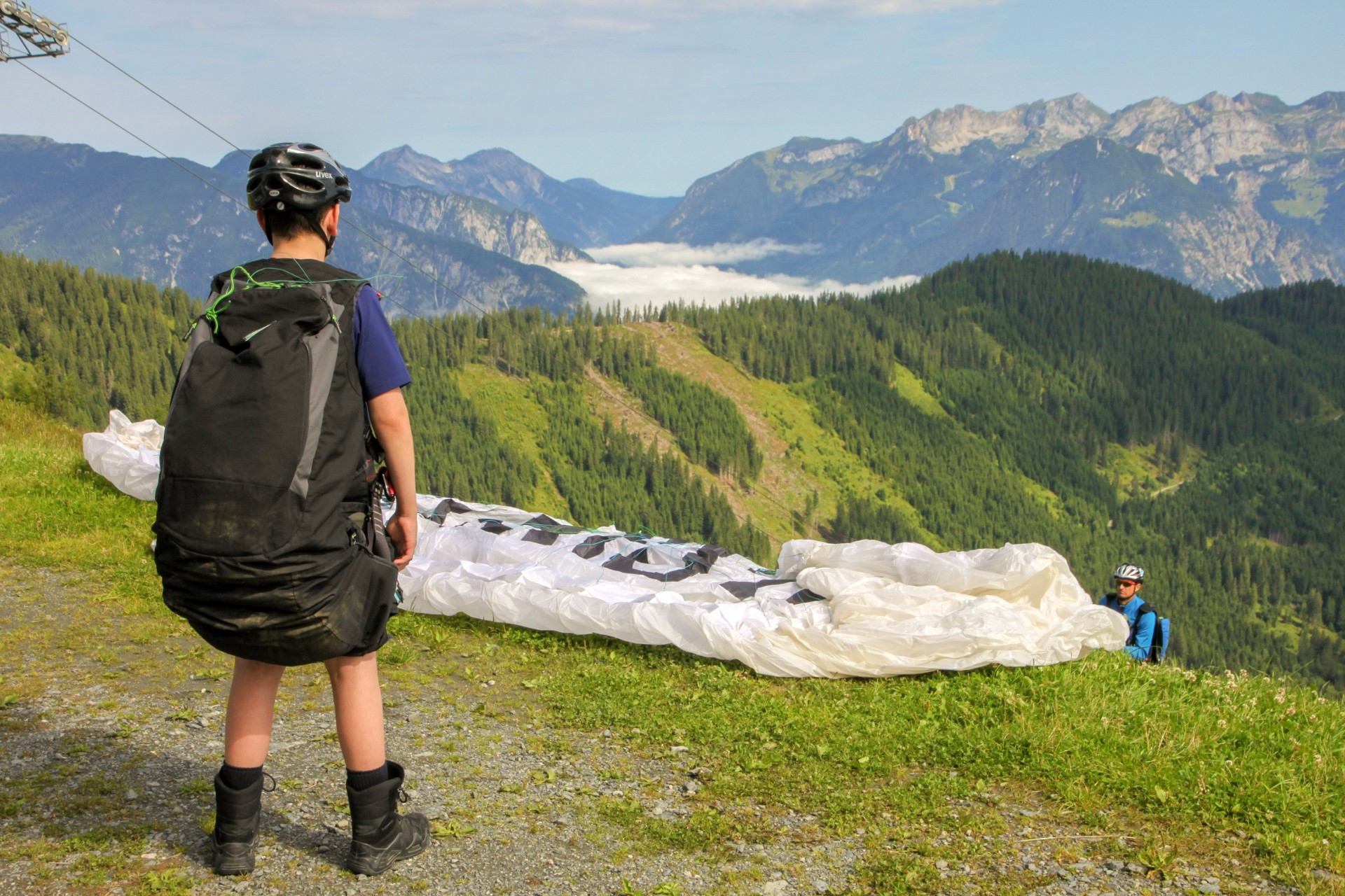 Paragliden boven het Zillertal vanaf de Spieljoch bij Fügen