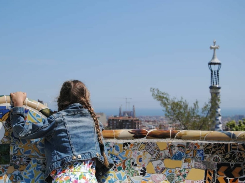Park Güell met kinderen in Barcelona