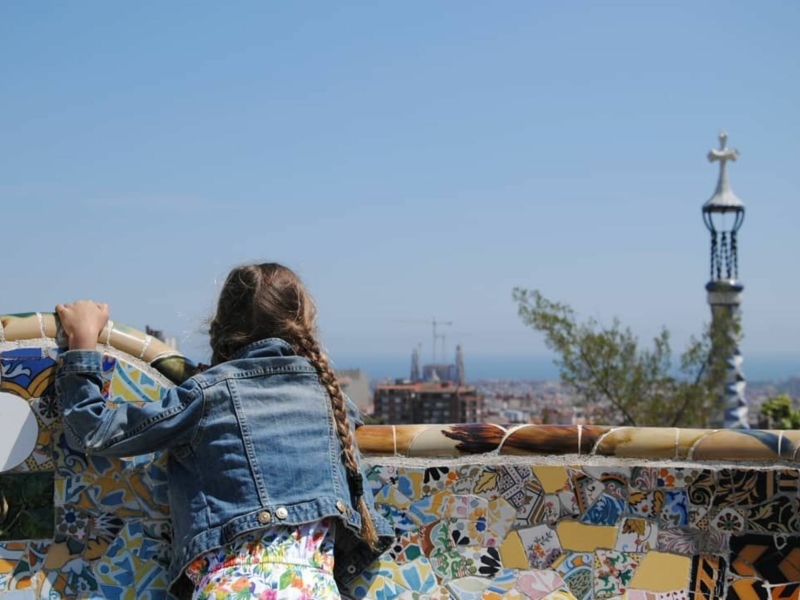 Park Güell met kinderen in Barcelona
