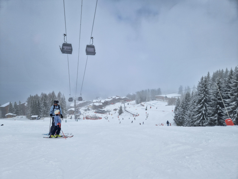 Bergpanorama op de piste – Peisey-Vallandry
