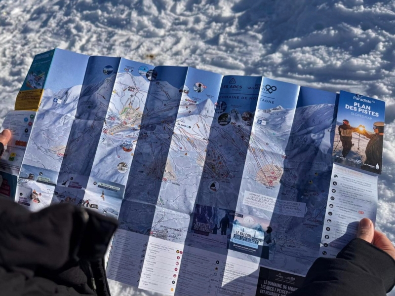 Paradiski pistekaart – Les Arcs & La Plagne overzicht