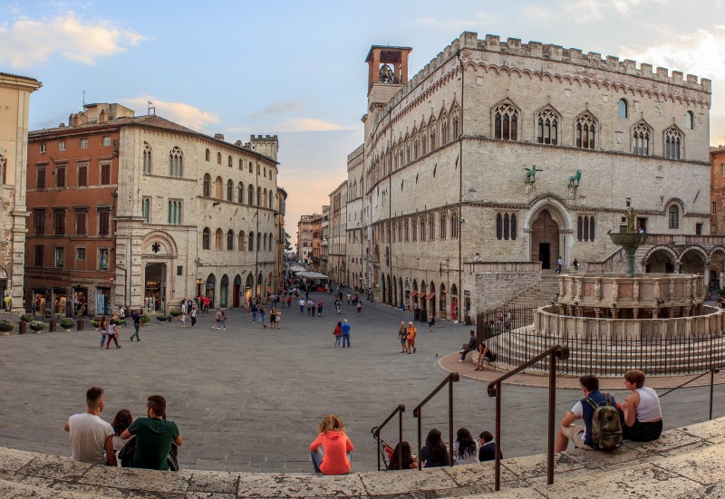 Perugia met kinderen bezoeken