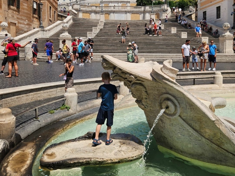 Rome bij 40 graden Spaanse Trappen