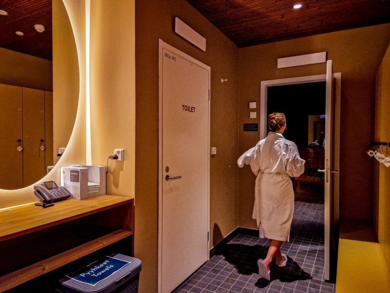Wellnessruimte met sauna in Break Sokos Hotel Tahko