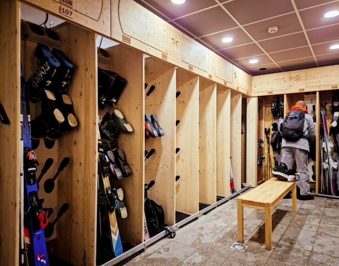 Verwarmde skiopslag in Hotel L’Emeraude