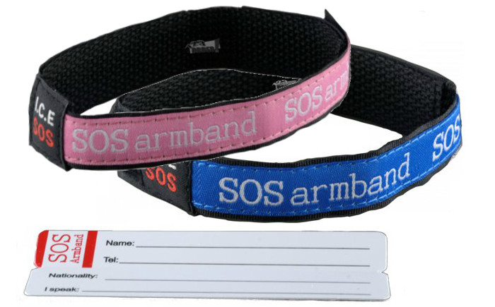 Verbazingwekkend SOS armbandje met telefoonnummer/Vakantie polsbandje met naam en 06-nu FZ-41