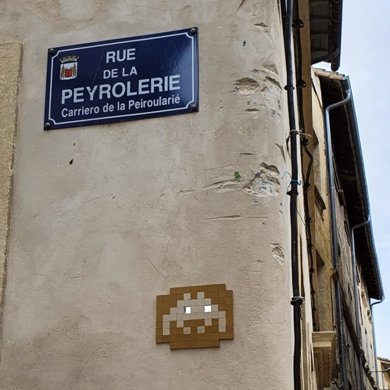 Space invader mozaiek Avignon