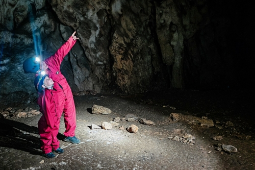 Spéléologie Ardeche met gezin