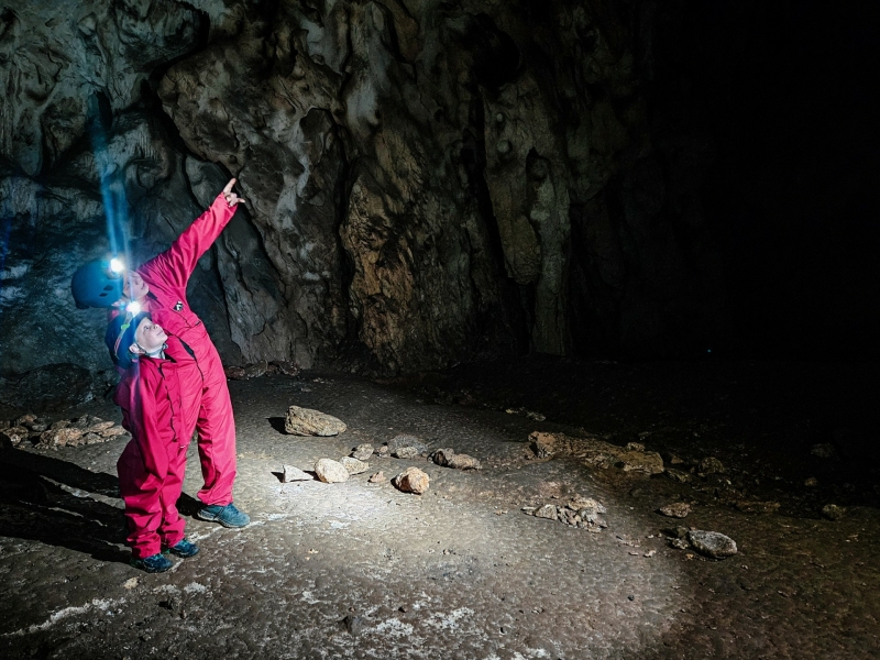 Spéléologie Ardeche met gezin