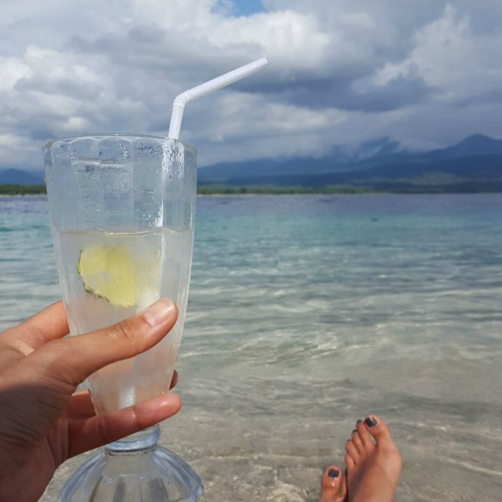 Rustig strand Bali Indonesië