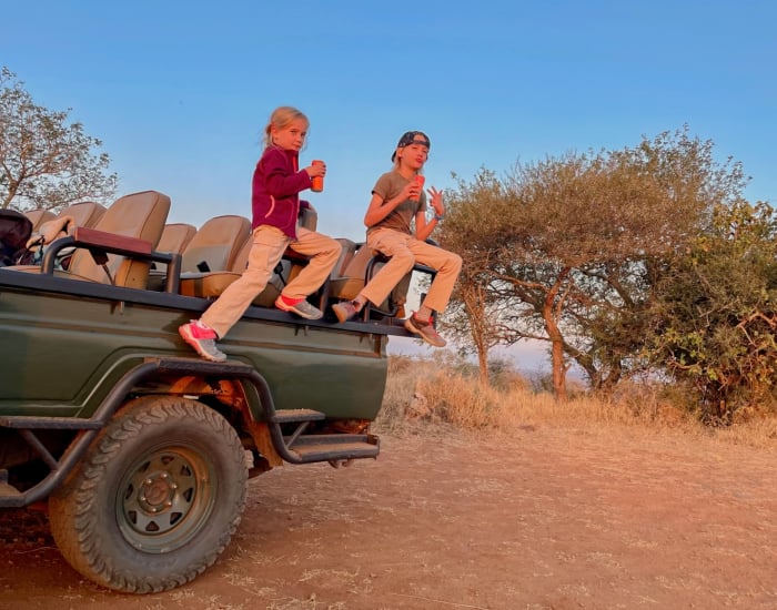 Sundowner met kinderen in Zuid-Afrika