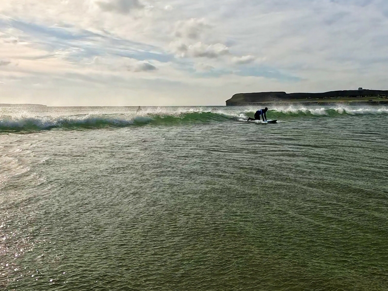 Surfen met een tiener in Schotland