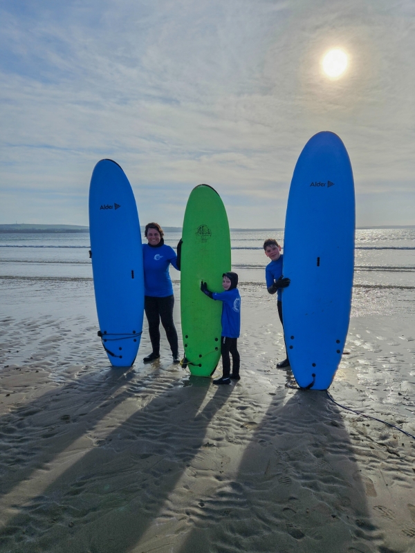 Surfen met gezin Schotland