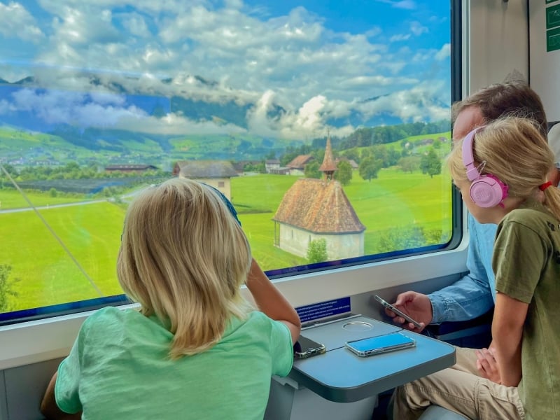 Swiss Travel Pass trein met kinderen