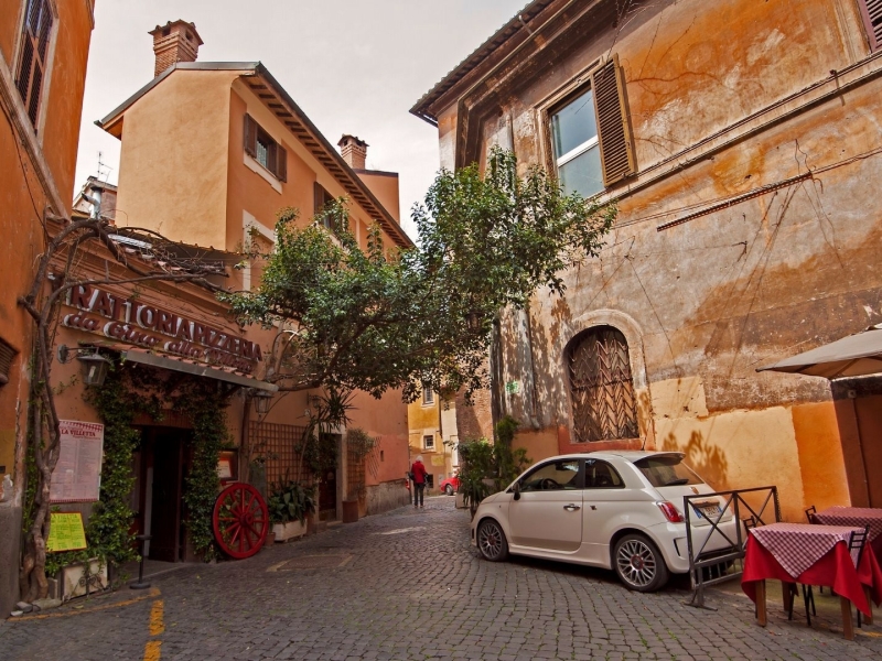 Trastevere wijk in Rome