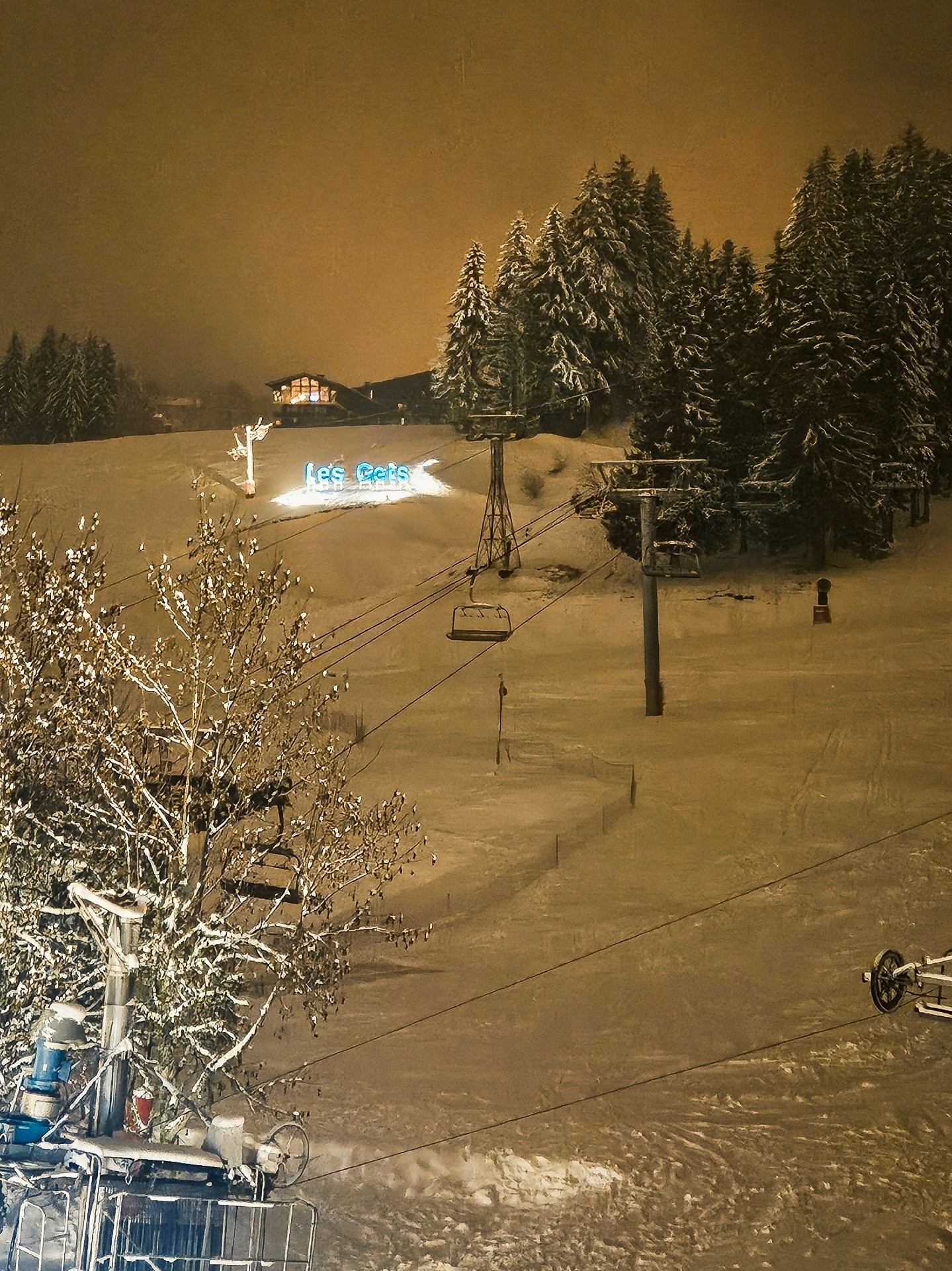Uitzicht op pistes vanaf La Marmotte Les Gets