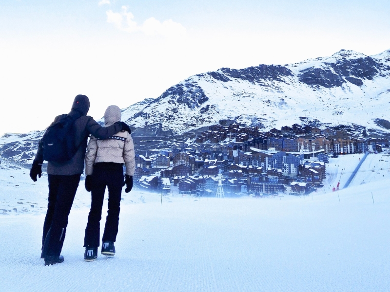 Val Thorens uitzicht piste