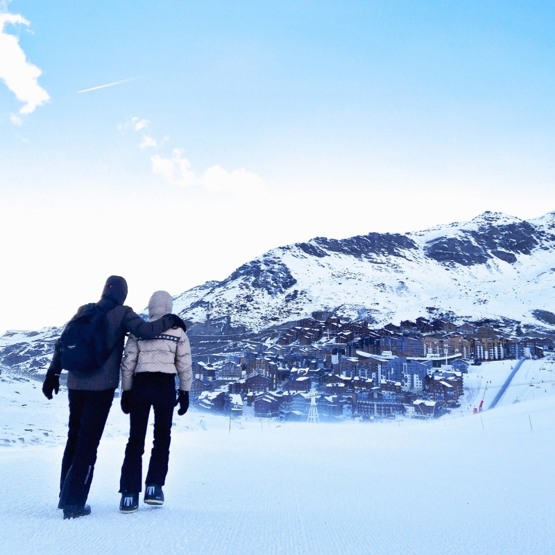 Val Thorens uitzicht piste Val Thorens uitzicht piste