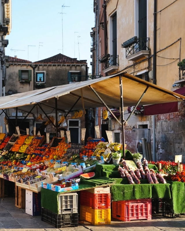 Venetië met kinderen markt