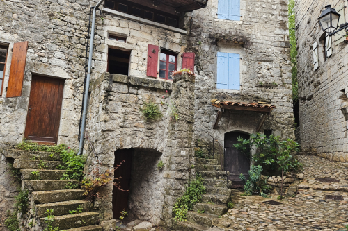 Village Balazuc met kinderen