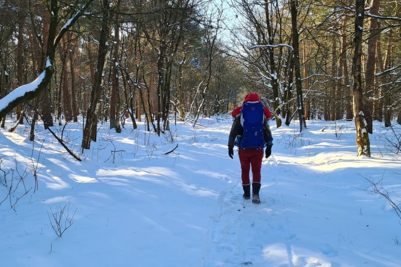 Wandelen in de sneeuw in Tsjechie