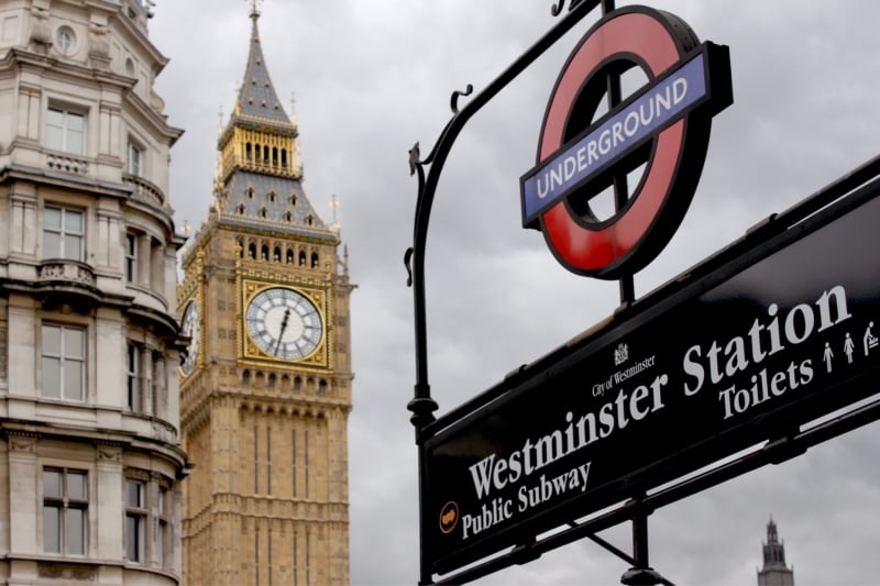 Westminster Londen metro