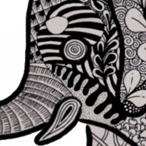 Dit is mijn eerste Zentangle