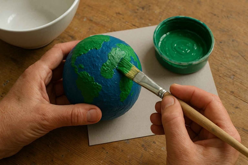5x Ruimte knutselen met kinderen - planeet van papier maché maken