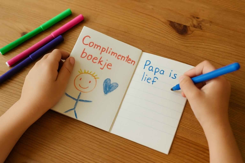 Complimentenboekje maken voor vaderdag knutsel idee