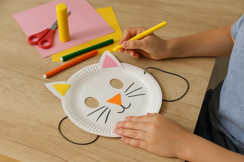 Dierenmaskers maken zomervakantie knutselidee