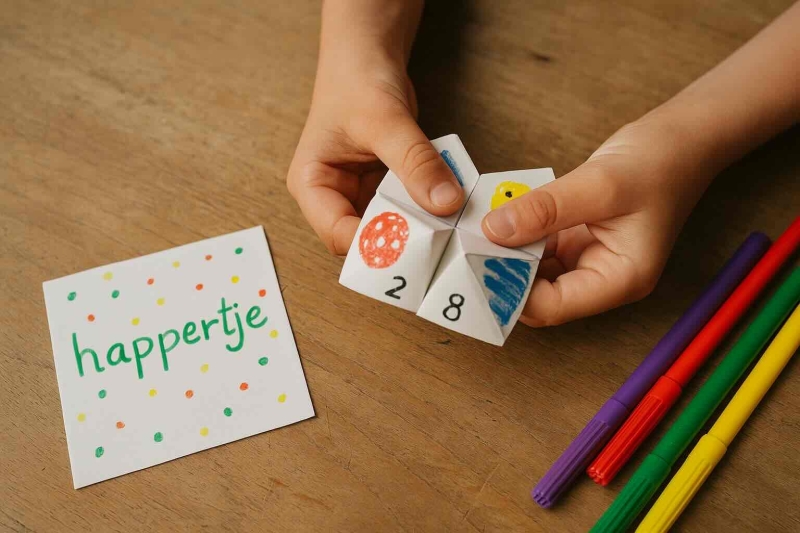 Happertje vouwen zomervakantie knutsel idee