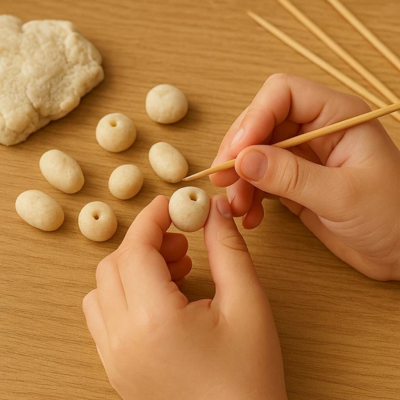 Kralen en kettingen maken van zoutdeeg