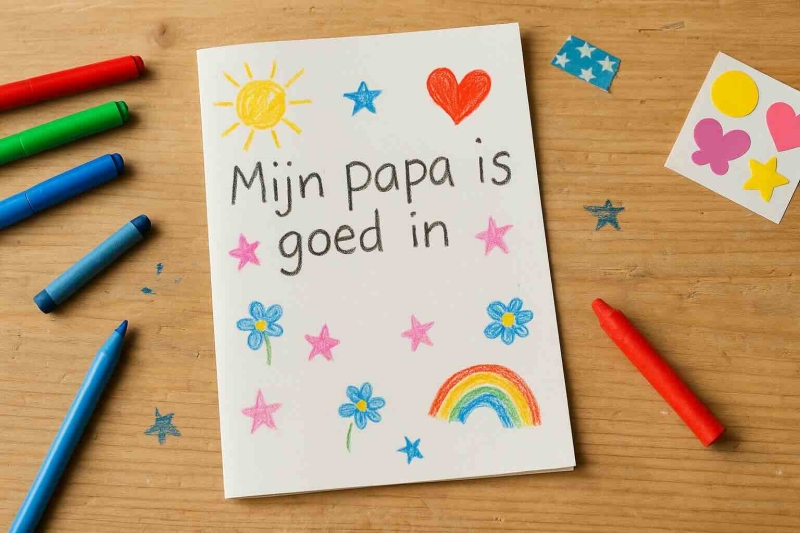 Mijn papa invulkaart vaderdag knutsel idee