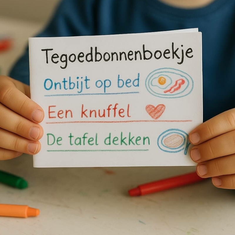Tegoedbonnenboekje maken voor moederdag