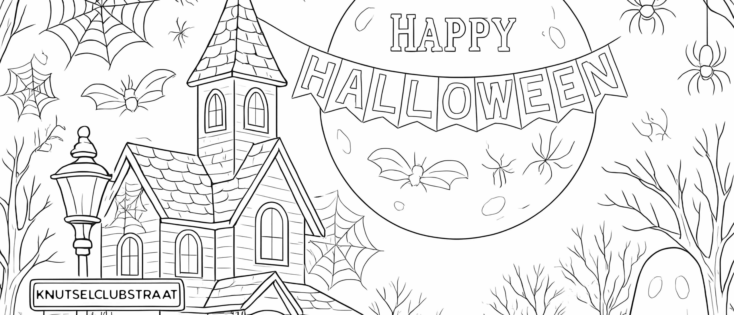 thumbnail-knutselclub-halloween-kleurplaat-2025 gratis download tekening
