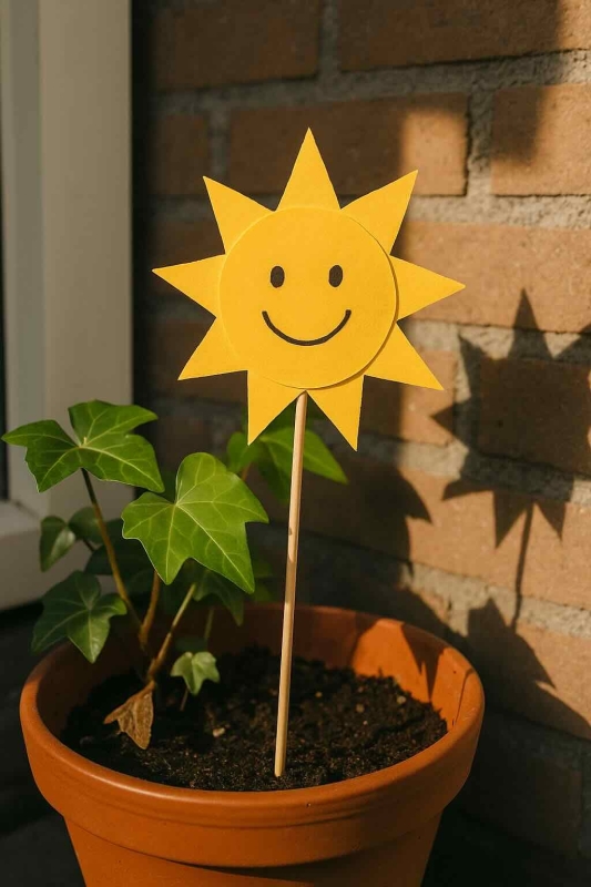 Tuinprikkers maken zomervakantie knutsel idee