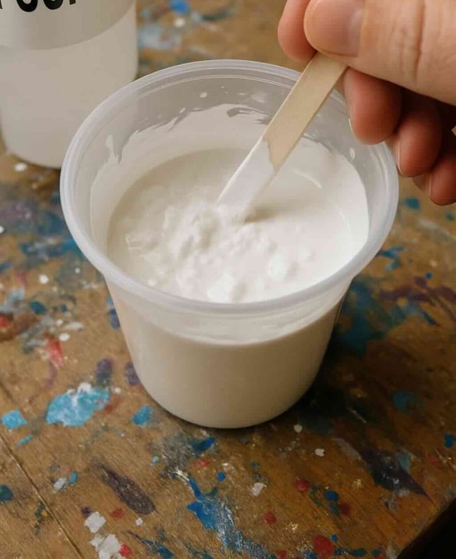 Witte verf niet goed mengen Veelgemaakte fouten bij Acrylgieten