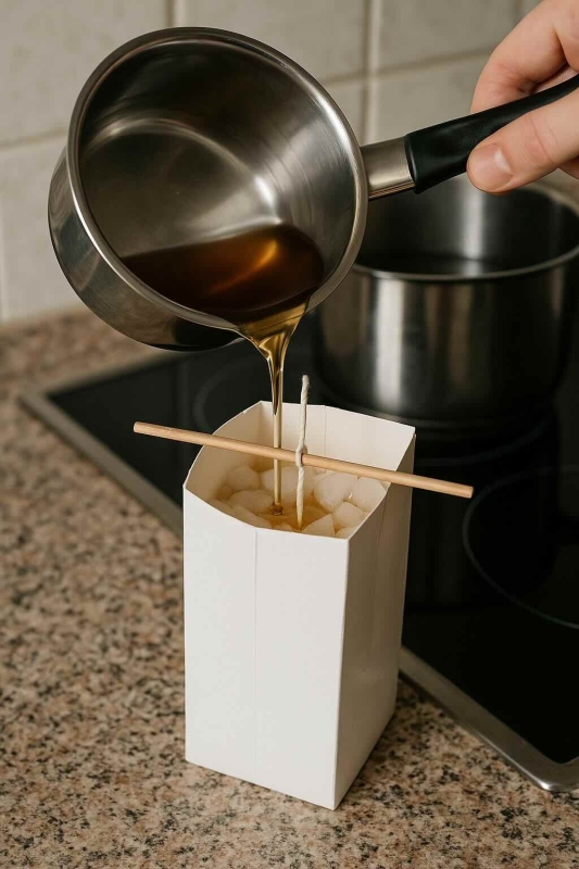 Zelf DIY IJsvorm-kaarsen maken met ijsblokjes