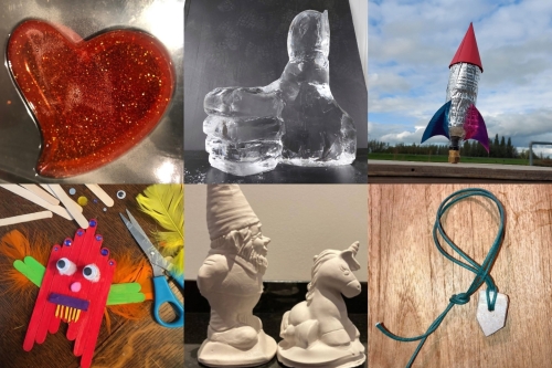 Zeepjes maken, speksteen snijden, ijssculpturen, waterraket, bibberbotjes en meer