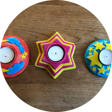 waxinelichthouder kerstactiviteit kinderen