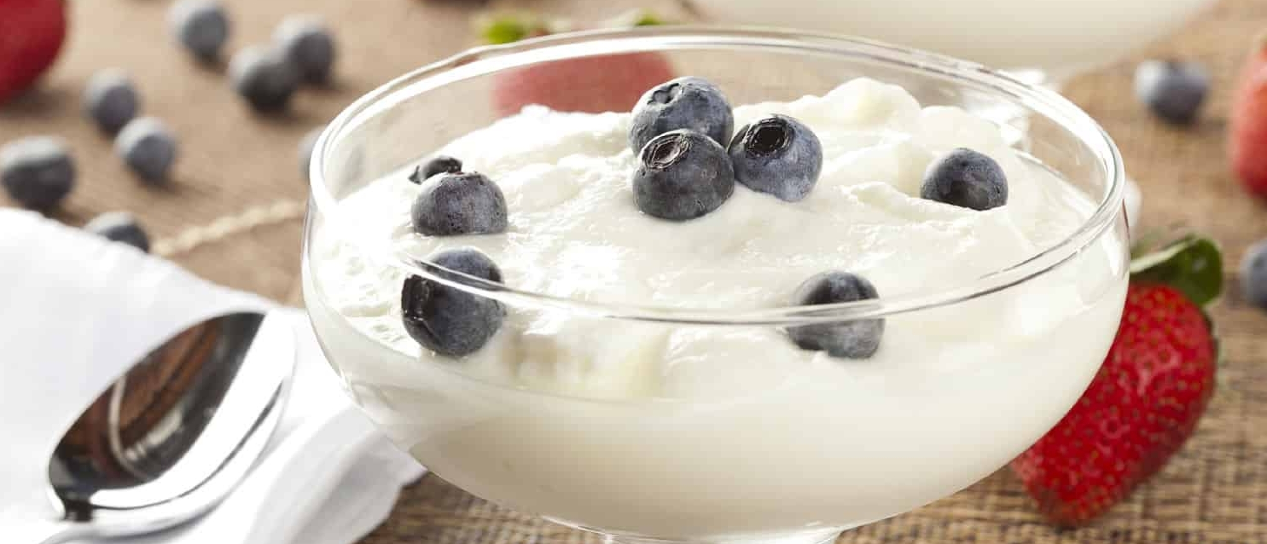 Griekse yoghurt blauwe bessen